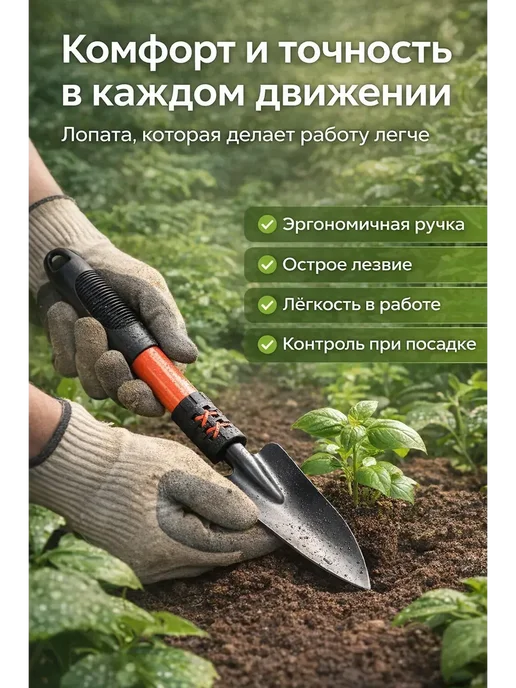 звонк Лопата садовая ручная компактная для посадки растений, вариант, фото 2