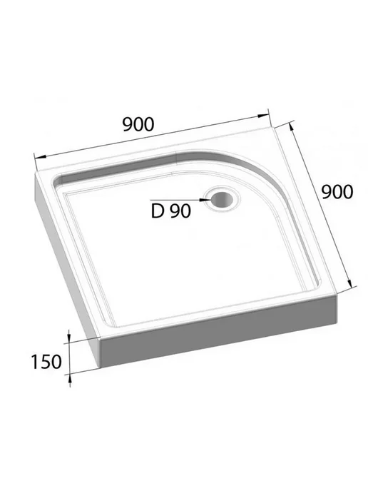 BelBagno Поддон для душа TRAY-BB-A-90-15-W, белый, фото 7