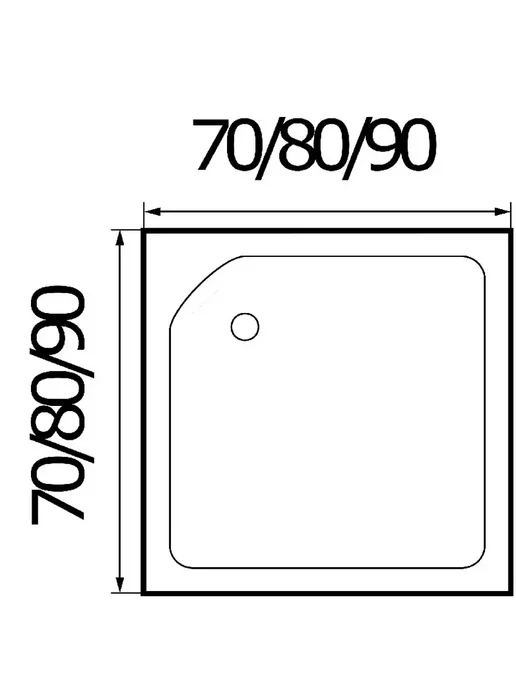 Wemor Поддон для душа 80 24 S, белый, фото 4