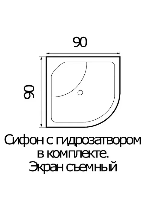 Wemor Поддон для душа 90 40 C, белый, фото 4