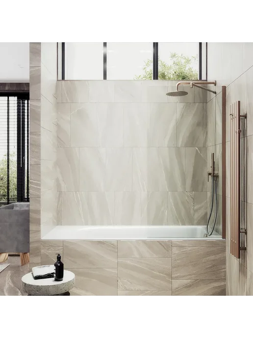MAYBAH GLASS Шторка на ванну MaybahGlass MGV-61-2ш, желтый, фото 4