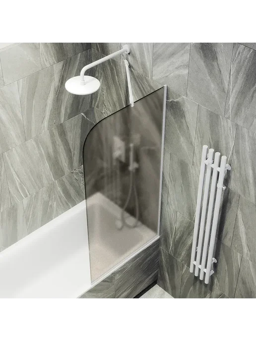 MAYBAH GLASS Шторка на ванну MaybahGlass MGV-148-1у, белый, фото 3