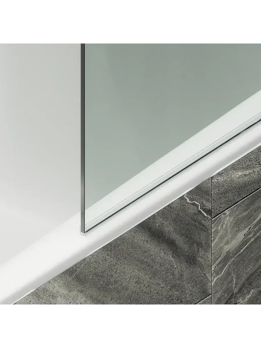MAYBAH GLASS Шторка на ванну MaybahGlass MGV-62-1ш прозрачное белый, белый, фото 6