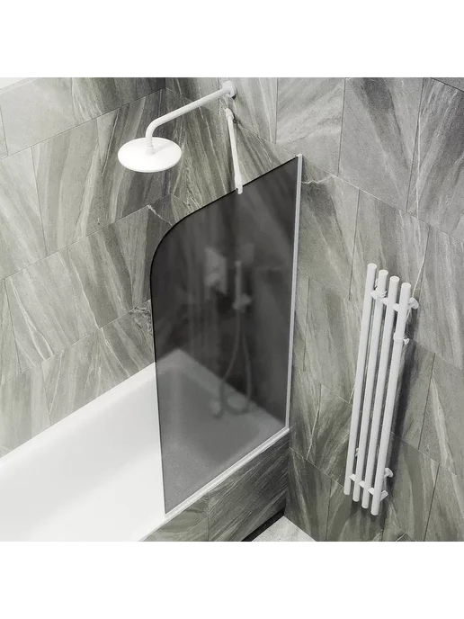 MAYBAH GLASS Шторка на ванну MaybahGlass MGV-145-1у, белый, фото 3