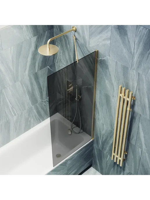 MAYBAH GLASS Шторка на ванну MaybahGlass MGV-81-3ш, желтый, фото 3