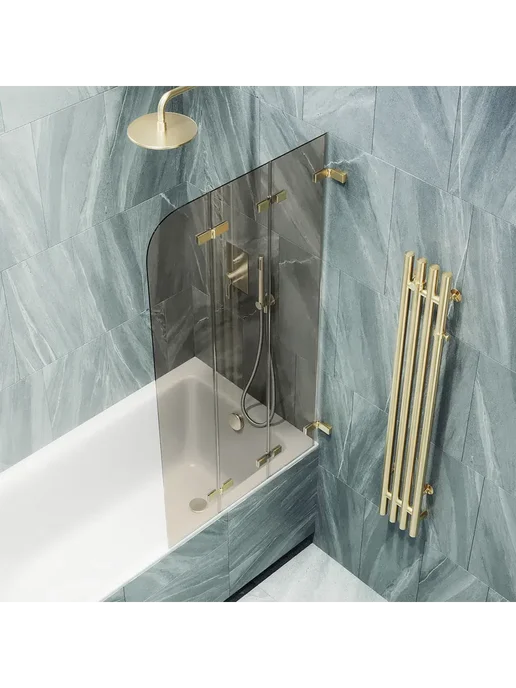 MAYBAH GLASS Шторка на ванну MaybahGlass MGV-580-3, желтый, фото 3