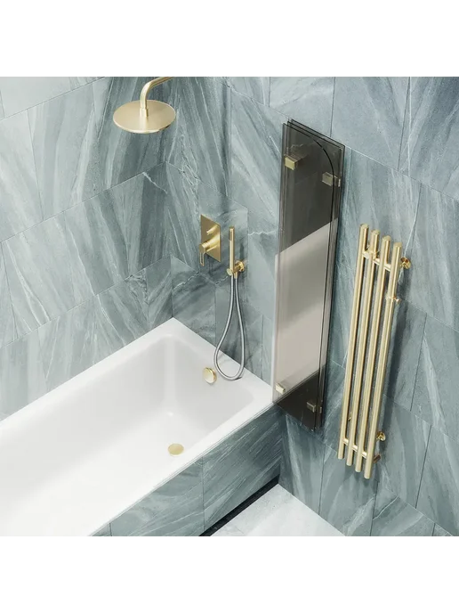 MAYBAH GLASS Шторка на ванну MaybahGlass MGV-580-3, желтый, фото 7