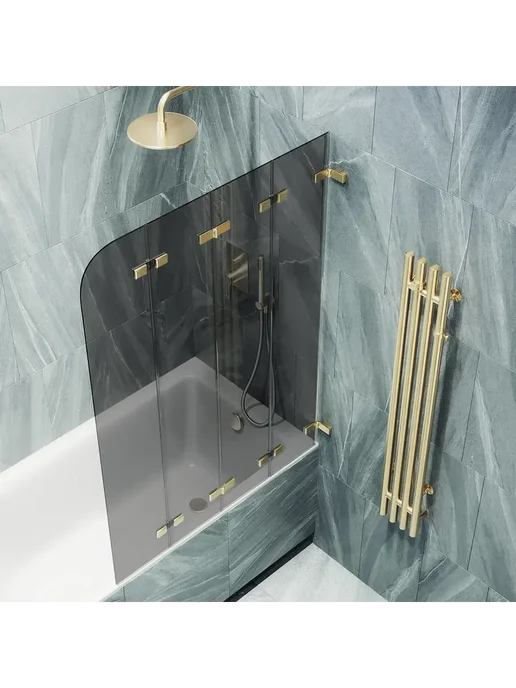 MAYBAH GLASS Шторка на ванну MaybahGlass MGV-588-3, желтый, фото 3