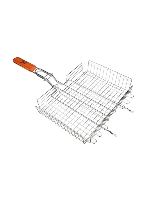GrillBoom Решетка-гриль 57x30x25см хромированная, со съемной ручкой, 57x30x25 см
