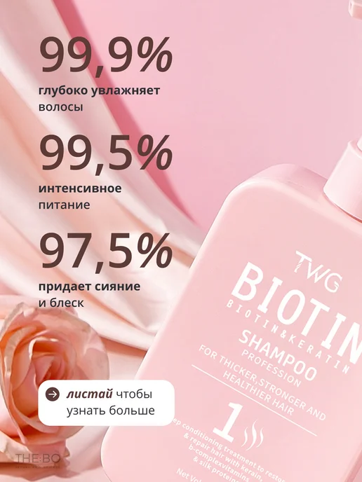 THEBO Кондиционер с биотином и кератином, 400 мл, фото 2