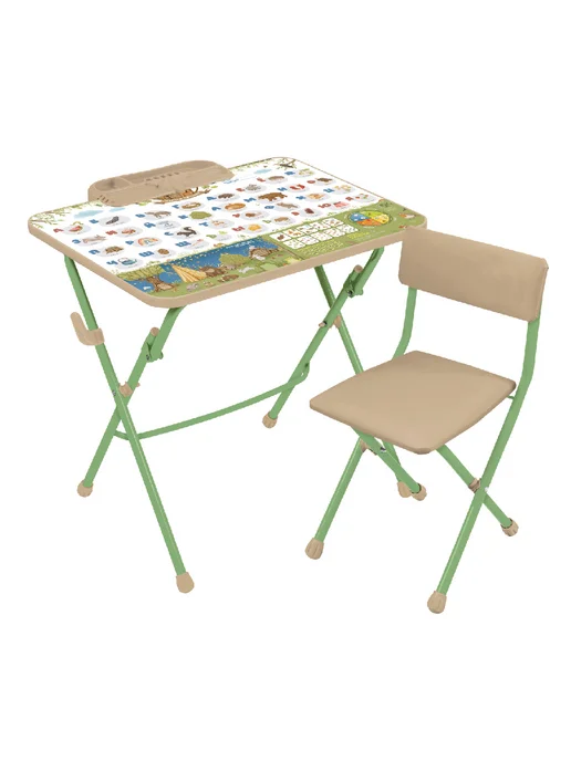 Nika Kids Набор мебели Ника Азбука стол -парта +мяг стул, серый