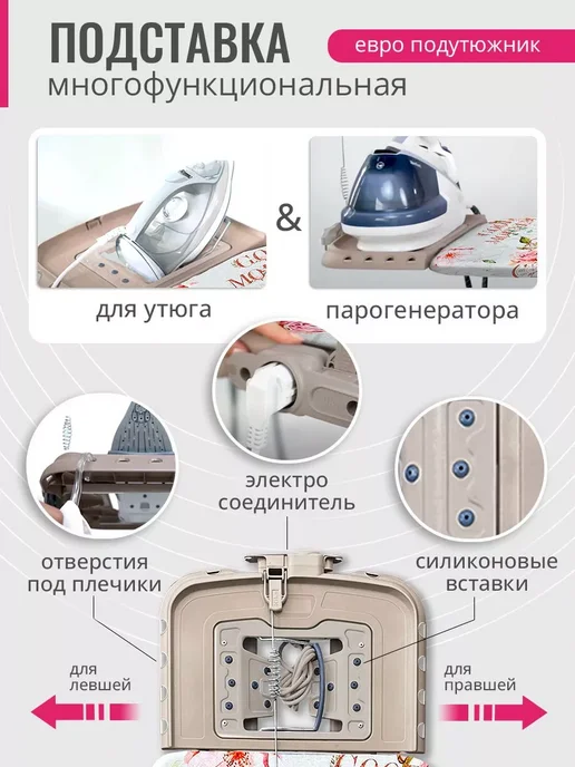 Nika Доска гладильная Валенсия, розовый, фото 4