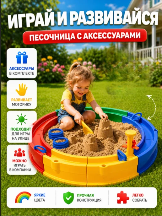 Детская разборная песочница, Детская разборная песочница, фото 2