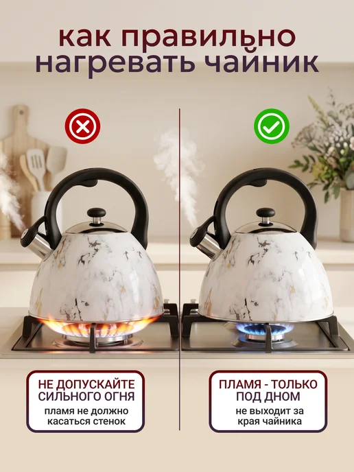 Astix Чайник для плиты со свистком 2.5л, 2,65 л, фото 5