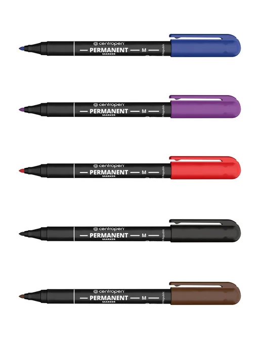 CENTROPEN Маркер перманент. CENTRОPEN PERMANENT 1,00 мм черный 2 шт, 2 шт, фото 6