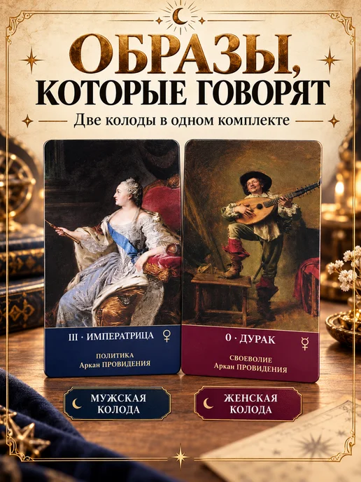 Аввалон-Ло Скарабео Комплект Таро "Зеркало мужской души"+"Зеркало женской души", 2 шт, фото 3