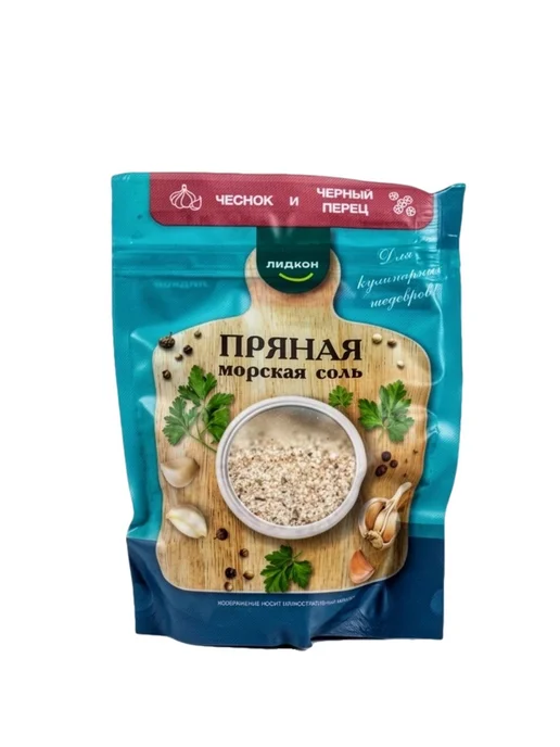 ЛИДКОН Соль морская пищевая пряная Чеснок Черный Перец, 3-150 3 шт, 3 шт, фото 3