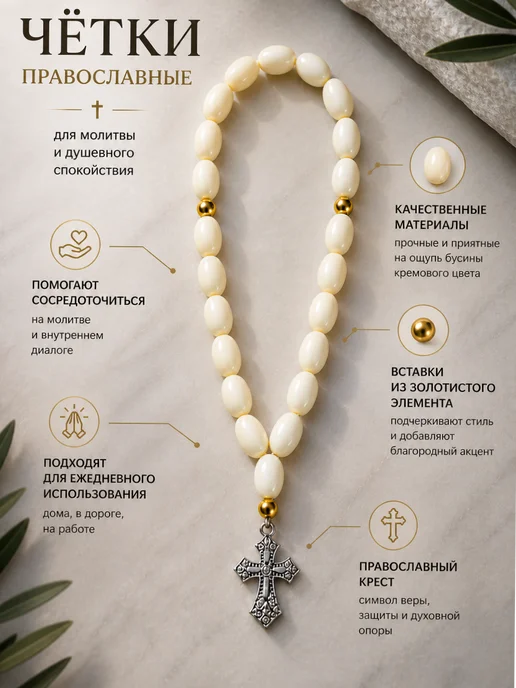 Tzbex Shop Четки с Крестом православным, серый, фото 2
