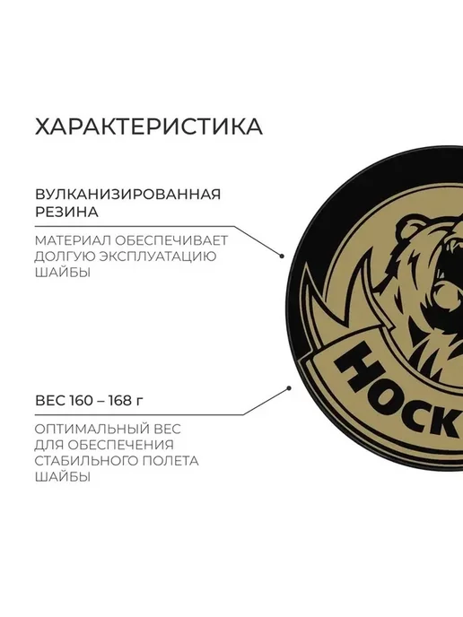 Хоккейная шайба для взрослых — надежность и качество, черный