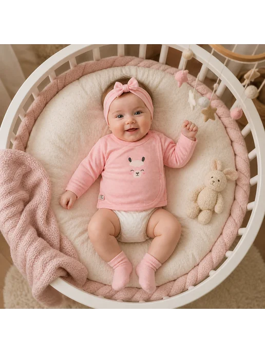DANA baby Распашонки для малышей - 2 шт (интерлок), розовый, фото 4