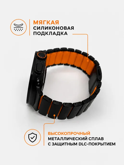 AXYRIS Ремешок для Apple Watch 44, 45, 46, 49 mm Ultra SE, черный, фото 2