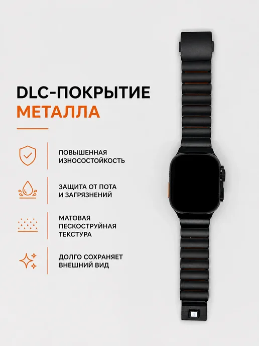 AXYRIS Ремешок для Apple Watch 44, 45, 46, 49 mm Ultra SE, черный, фото 3