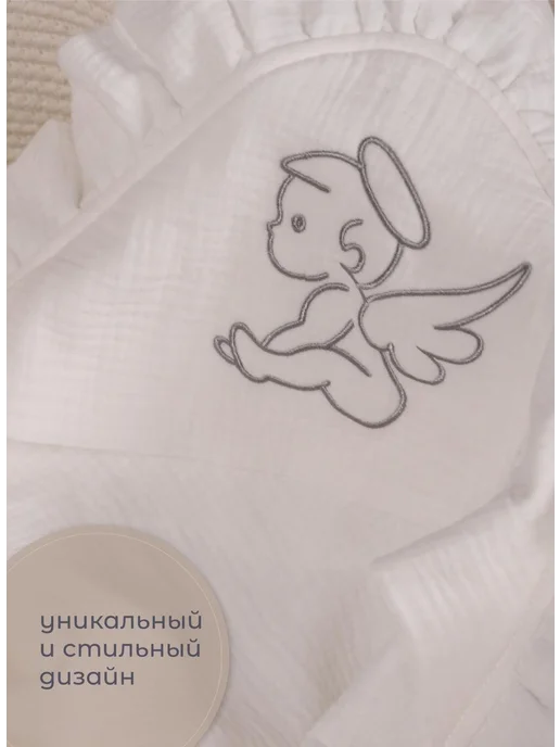 EVA KIDS Полотенце детское из муслина 120x120 см, 100x100 см, в упаковке 500 г, фото 3