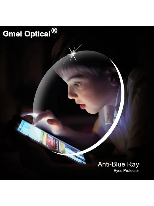 Gmei Optical Линзы Анти-Синий Луч 1.61 для коррекции зрения, синий, фото 2