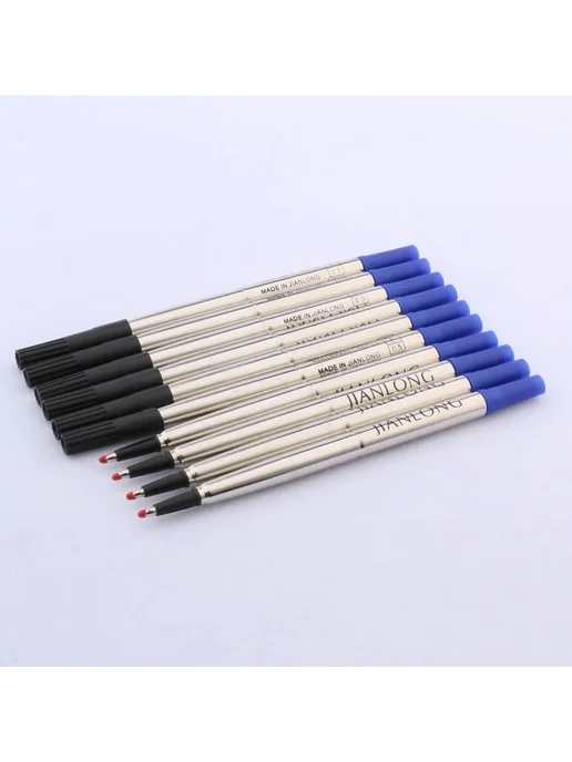chouxiongluwei Стержни для ручек 0.5mm, черные и синие (10 ш, синий, фото 2