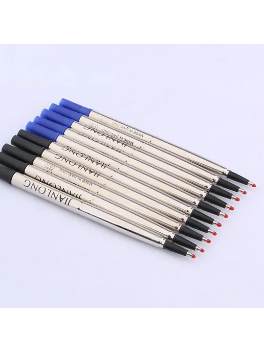 chouxiongluwei Стержни для ручек 0.5mm, черные и синие (10 ш, синий, фото 4