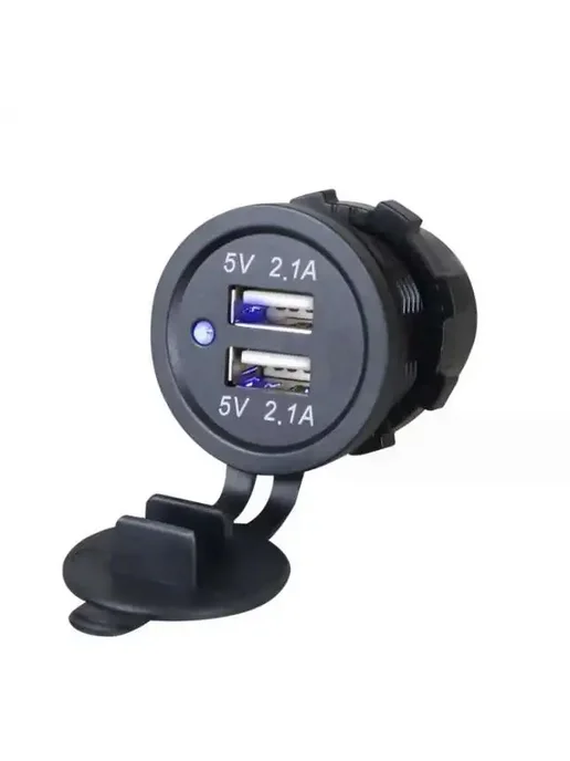 CNMAWAY Двойной USB разъем 5V 2.1A, черного цвета, черный