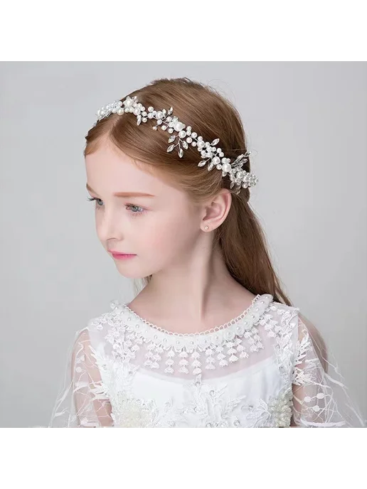 Нет бренда Венк с цветком, Style 24, белый, фото 7