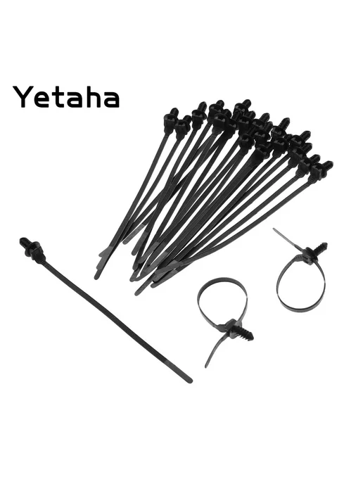 Yetaha фиксаторы для кабелей из нейлона, черные, 30 шт, 30 шт