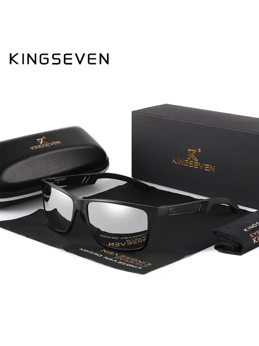 KingSeven Солнцезащитные очки Black Red, черный, фото 3