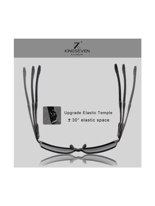 KingSeven Солнцезащитные очки, black gray, черный, фото 5