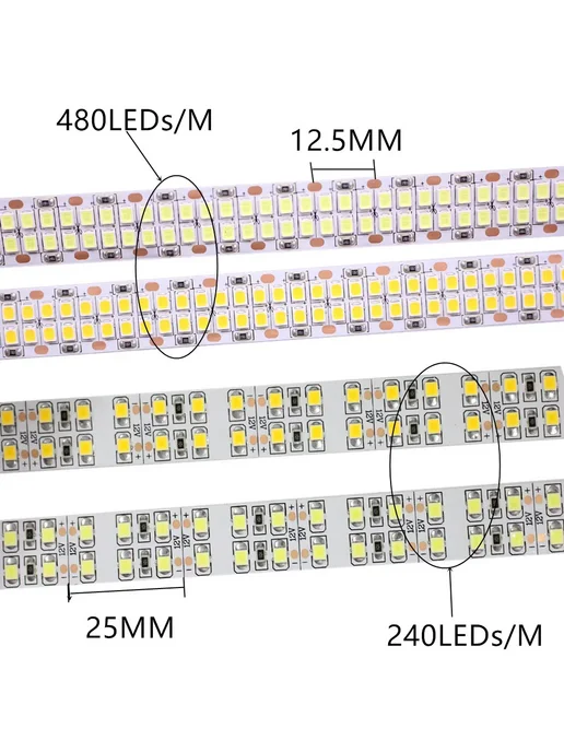 taslauk Светодиодная лента 5м, 4000K, 12V, 240 LED м, 5 м, фото 4