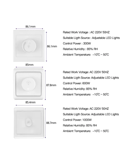 coolo LED диммер настенный 300W, 300 Вт, фото 2