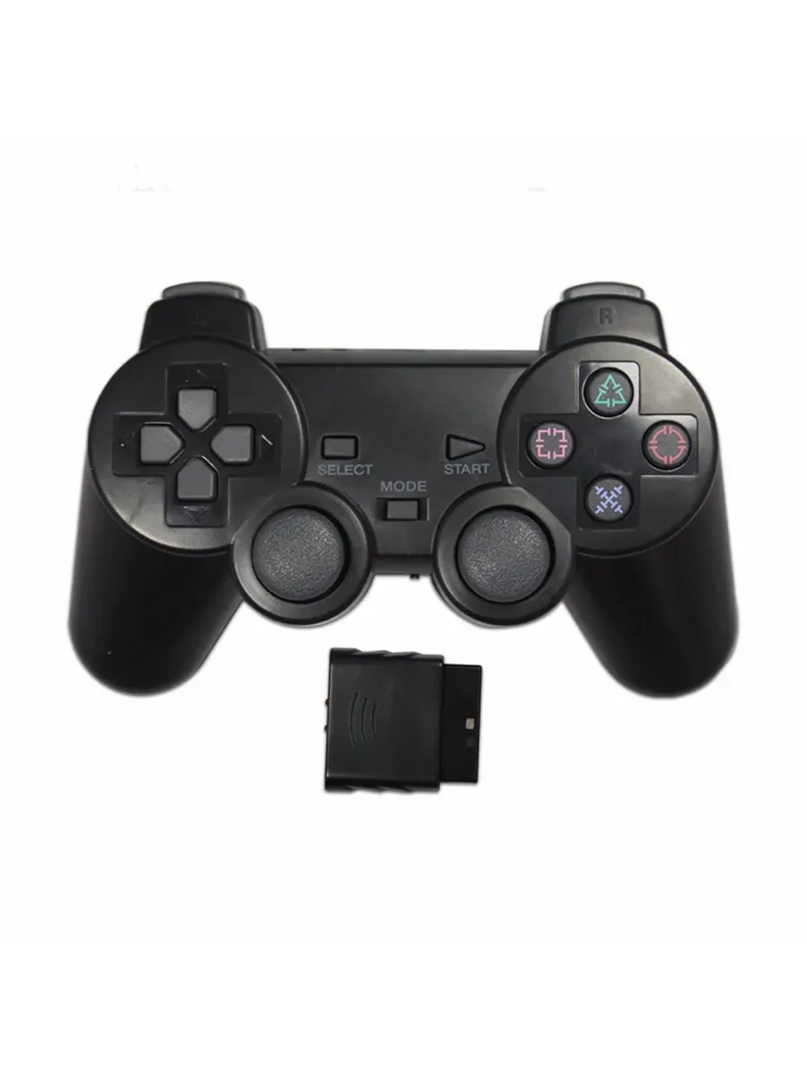 Черный беспроводной геймпад для PS2