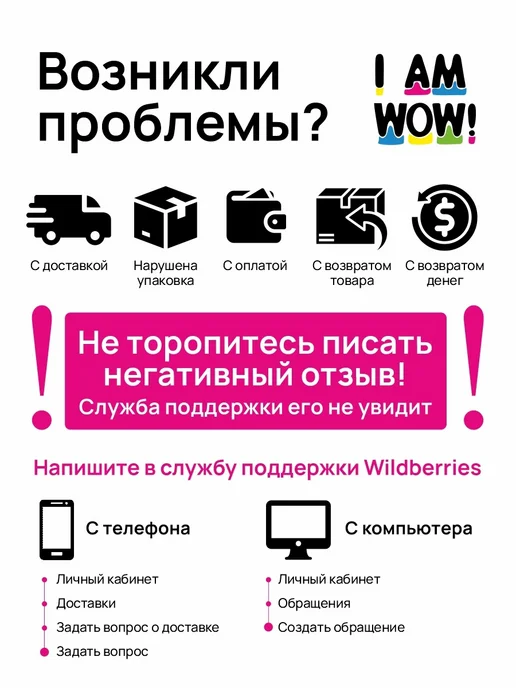 I AM WOW Флакон 200 мл (прозрачный) с дозатором для мыла (белый), 200 мл, фото 2