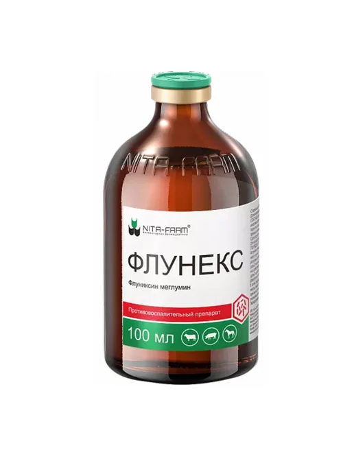 Nita-Farm Флунекс, противовоспалительный раствор лошадям,свиньям,100мл, 100 мл, фото 2