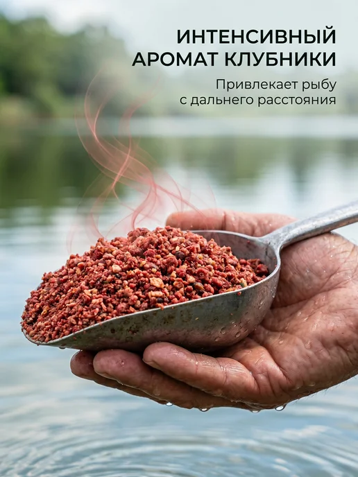 Family Joys Home Прикормка Zil Fish Flat Method, Клубника, 500г, 500 г, фото 2
