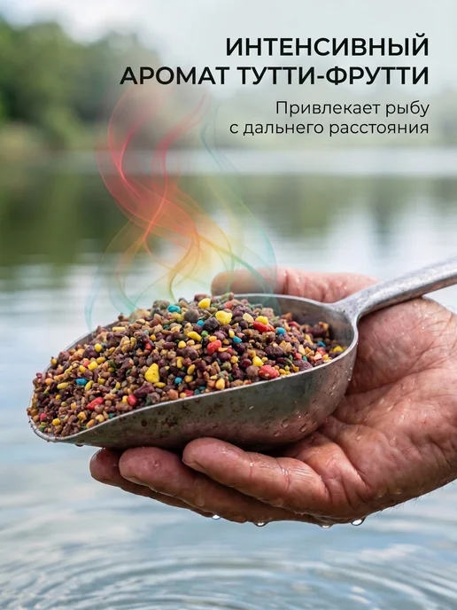 Family Joys Home Прикормка Zil Fish Flat Method, Тутти-фрутти, 500г, 500 г, фото 2