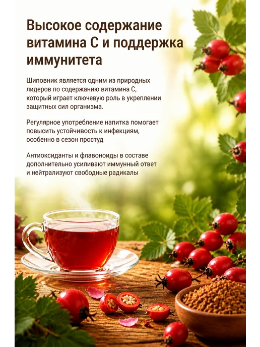Шиповник сублимированный растворимый напиток 90 гр, 90 г, фото 2