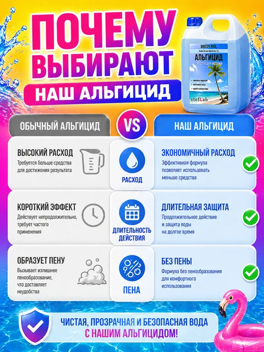 BREEZY POOL Альгицид для бассейна от зелени и водорослей в воде, зеленый, фото 7