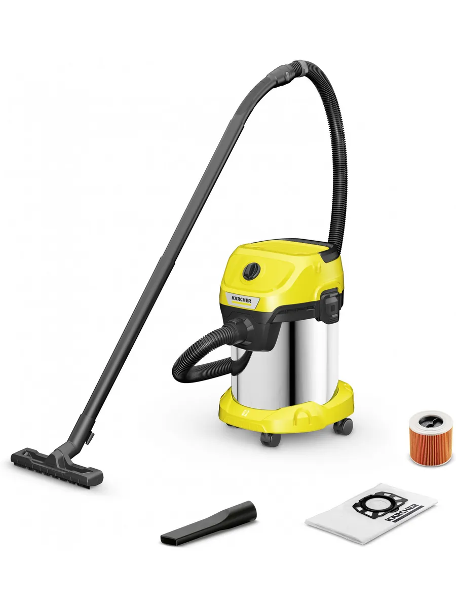 Строительный пылесос WD 3 S V-17 4 20 1000Вт желтый Karcher 1008548998 купить за 12 052 ₽ в интернет‑магазине Wildberries