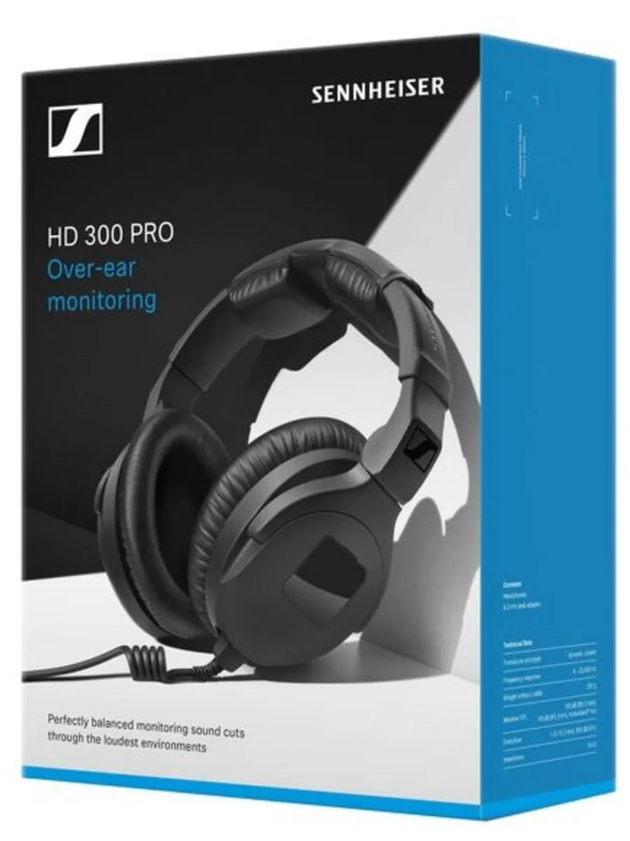 Sennheiser Наушники беспроводные большие HD 300 PRO 1.5м черный