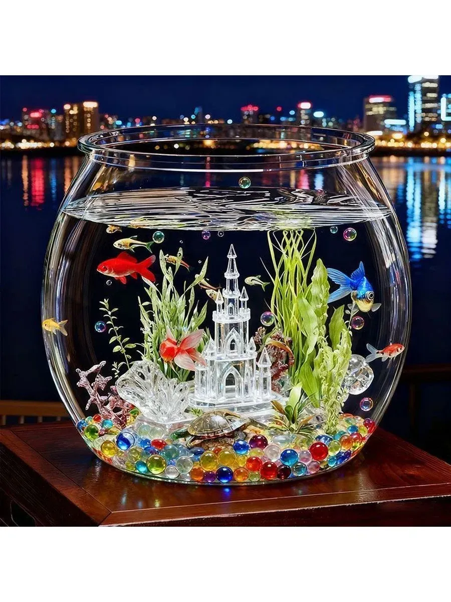 Прозрачный аквариум-шар 10 л из PET, прочный