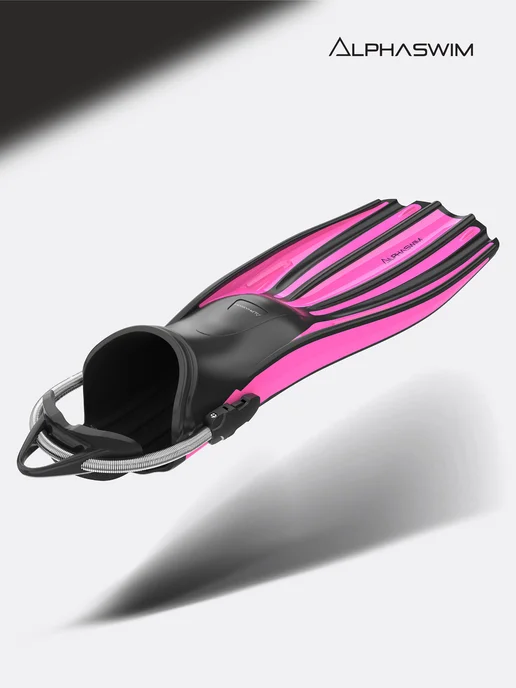 ALPHA SWIM ласты для дайвинга взрослые с открытой пяткой, черный, фото 8