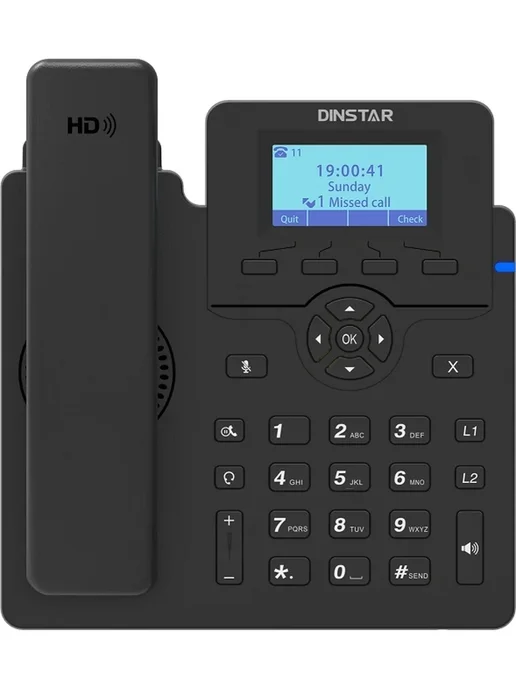 Dinstar Телефон стационарный C60GP черный, черный