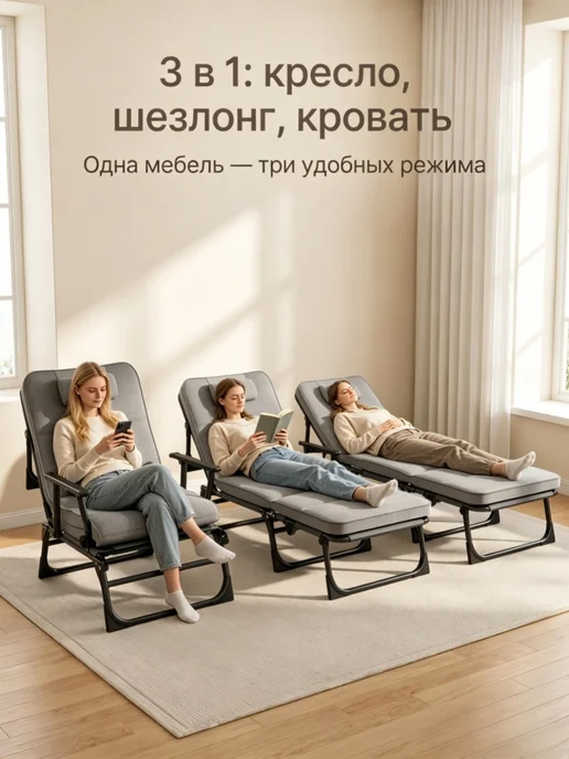 mircamping Шезлонг- Кресло складное для дачи и отдыха взрослый, вариант, фото 2